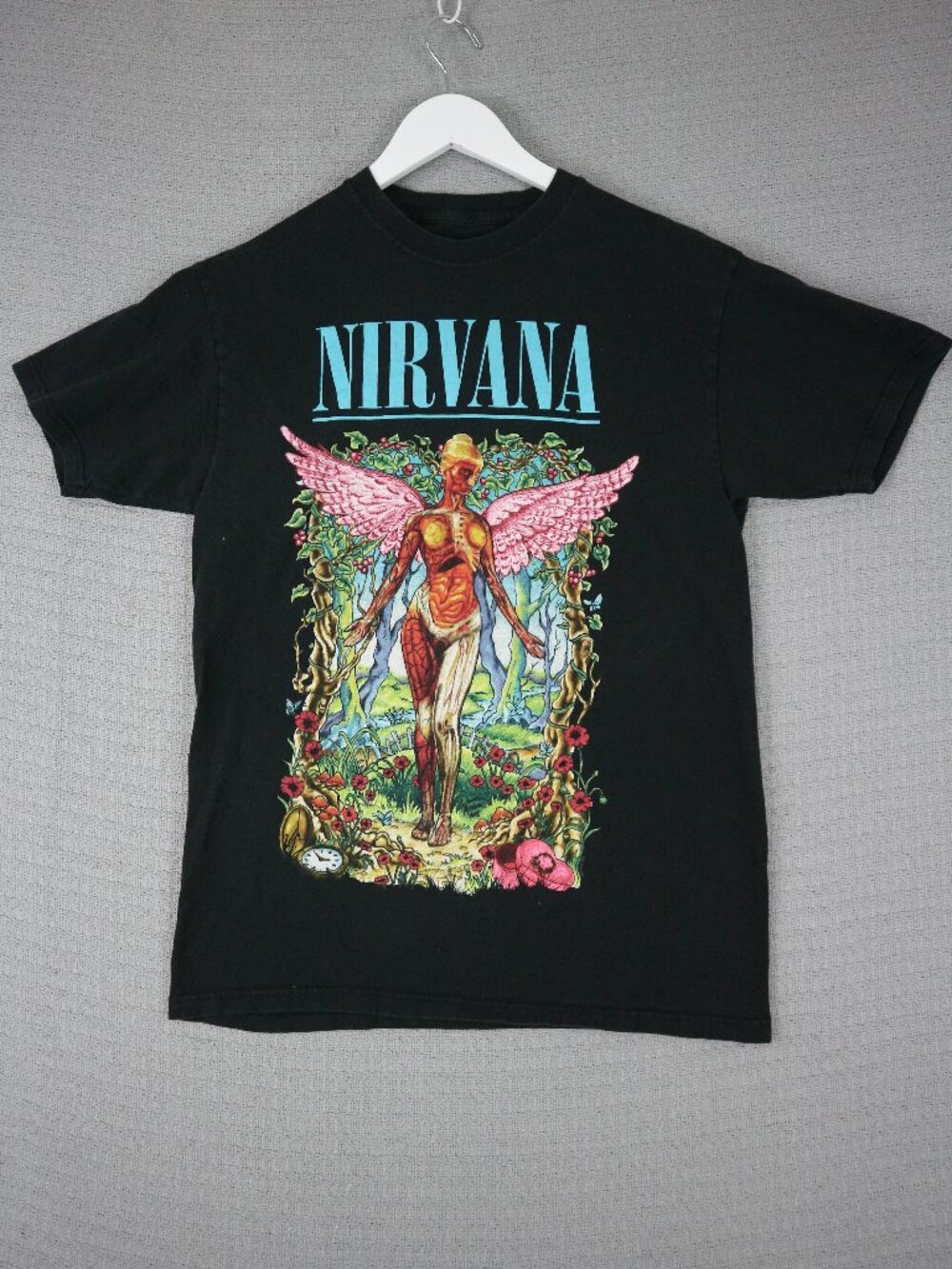 Nirvana Logo In Utero Album Tee Mens Medium Black